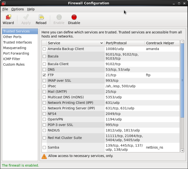 Centos 8 настройка firewall