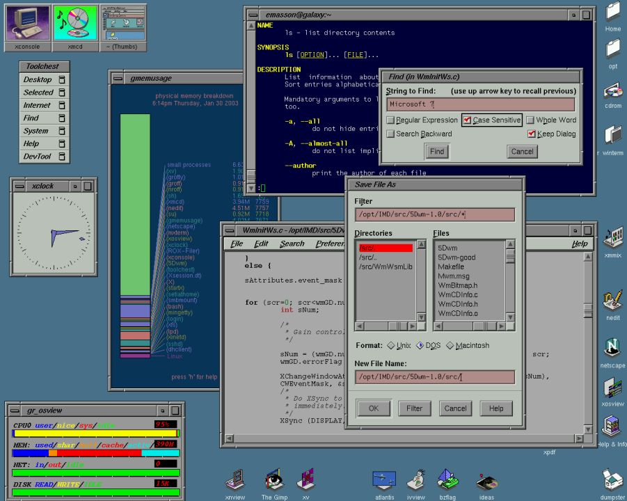 4Dwm environment from the Silicon Graphics workstations running IRIX ...